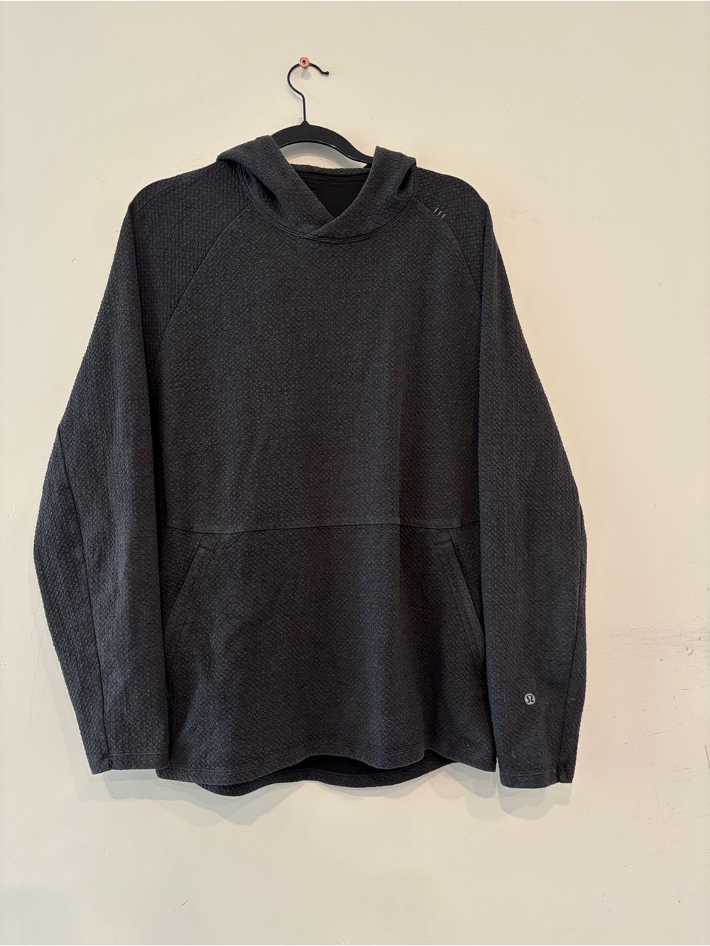 Lululemon At Ease Hoodie Men’s XL Charcoal Gray Textured Double Knit LM3BF7S